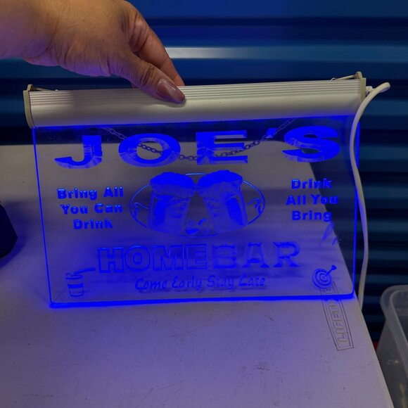 Joes Home Bar LED Light Sign - Picture 4 of 6